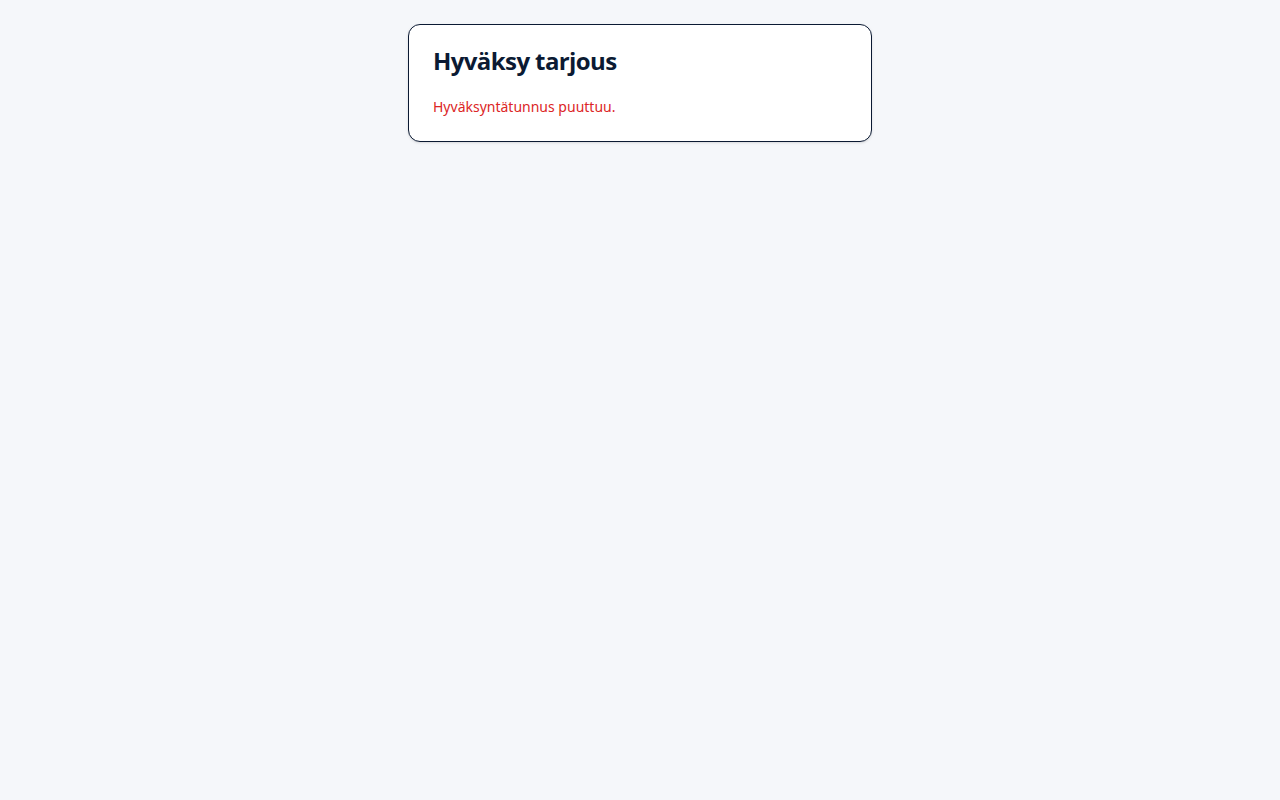 asiakkaan hyväksyntä