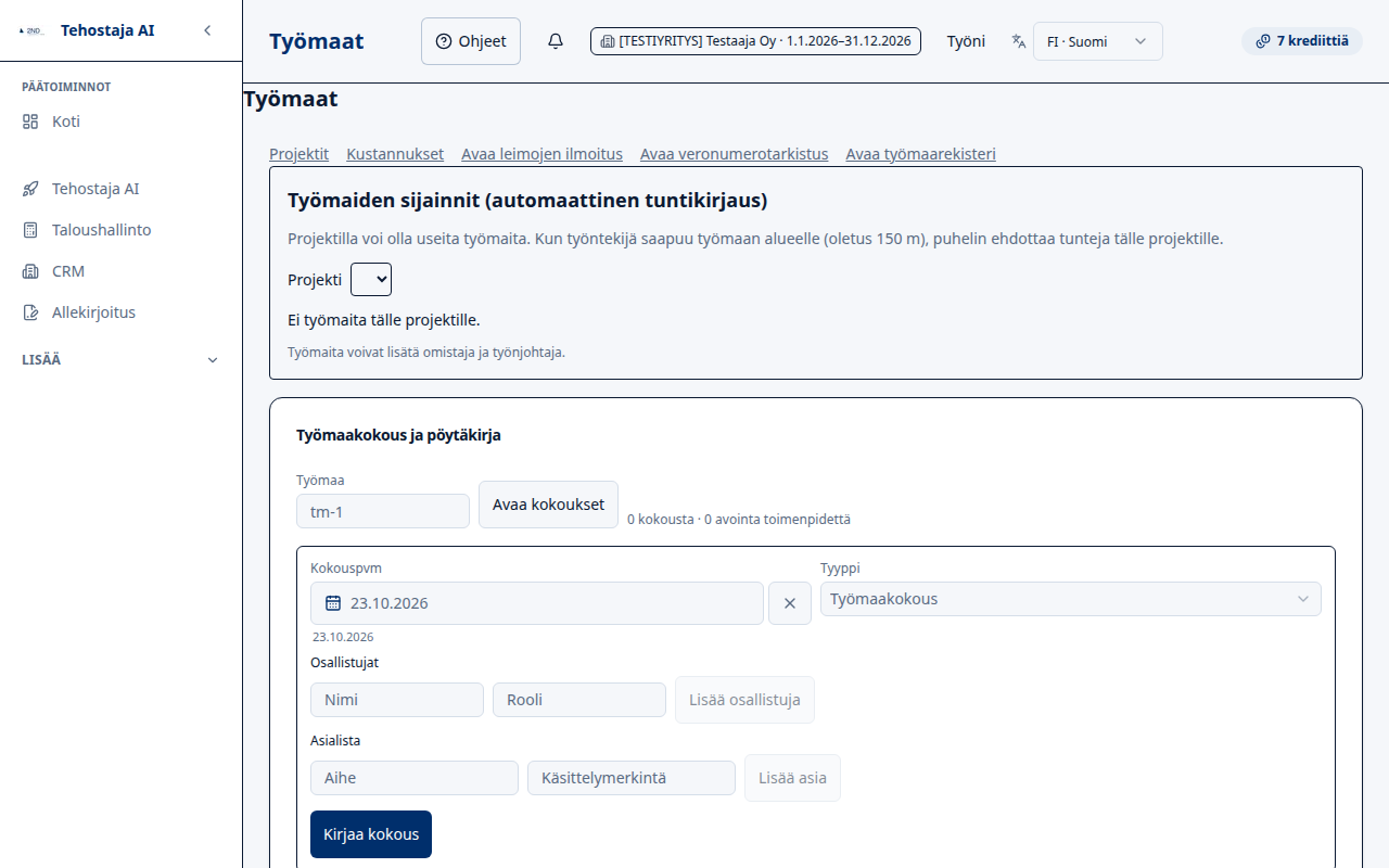työmaa